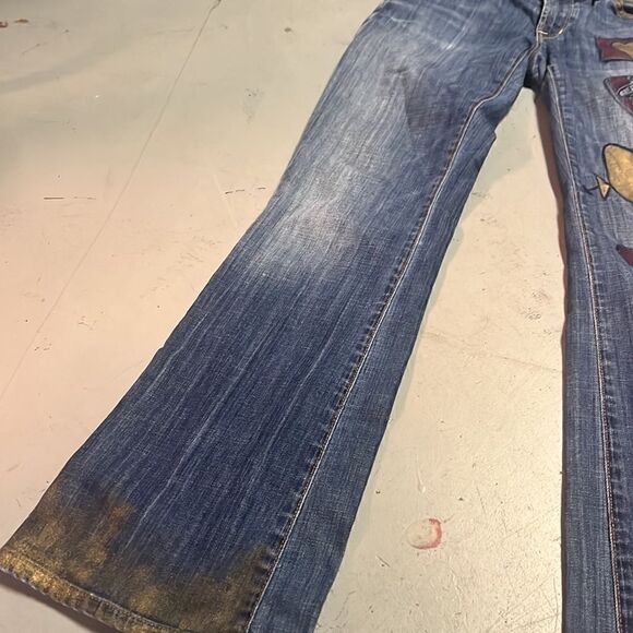 Custom Citizens of Humanity Heart Graffiti Dita Bootcut Jeans - Picture 4 of 12